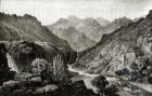 View in the Cordillera (litho) (b/w photo)