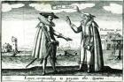 Lopez Compounding to Poison the Queen (engraving) (b/w photo)