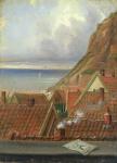 View from a Window of Helgoland (oil on canvas laid down on paperboard)