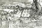 Landscape with Cannon, 1518 (etching) (b/w photo)