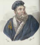 Portrait of Marco Polo (1254-1324), by Dolfino (litho)