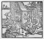Women Blacksmiths (woodcut) (b/w photo)