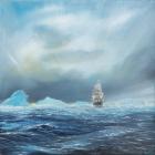 Ice Dominion, Terra Nova passes Ice Burgs, 2014, ( Oil on Canvas)