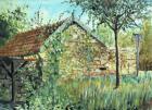 Wash Hut in Laignes, 2006, (acrylic on canvas board)