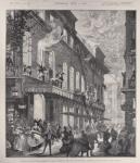 Burning of the Opera Comique in Paris, Scene in the Rue de Marivaux: Firemen Saving People at the Windows, from 'The Illustrated London News', 4th June 1887 (engraving)