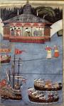 TSM A.3593 Nautical Festival before Sultan Ahmed III (1673-1736) from 'Surname' by Vehbi, c.1720 (gouache on paper)