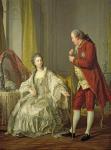 Portrait of the Marquis de Marigny and his Wife, Marie-Francoise Constance Julie Filleul, 1769 (oil on canvas)