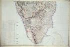 Map of Southern India, 1816 (hand coloured engraving)