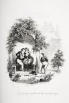 The fat boy awake on this occasion only, illustration from `The Pickwick Papers' by Charles Dickens (1812-70) published 1837 (litho)