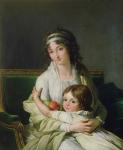 Portrait presumed to be Madame Jeanne-Justine Boyer-Fonfrede and her son, Henri (oil on canvas)