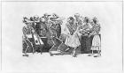 'Calavera du jarabe d'outretombe' (Dance of Death) (engraving on lead) (b/w photo)