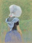 A Young Girl from Zeeland (pastel on paper)