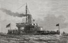HMS Glatton at the Queen's Jubilee Naval Review, from 'The Illustrated London News', July 1887 (litho)