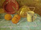 Still Life with Fruit and a Pitcher or Synchronization in Yellow, 1913