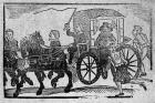 A nobleman in his carriage, an illustration from 'A Book of Roxburghe Ballads' (woodcut) (b/w photo)