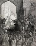 Arrival in Cairo of prisoners of Munich, illustration from 'Bibliotheque des Croisades' by J-F. Michaud, 1877 (litho)
