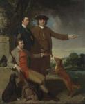 Self Portrait with Father and Brother, c.1760-62 (oil on canvas)