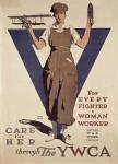 For Every Fighter a Woman Worker, 1st World War YWCA propaganda poster