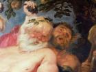 Drunken Silenus Supported by Satyrs, c.1620 (oil on canvas) (detail of 259760)
