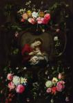 The Virgin and Child in a Garland of Flowers