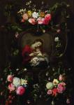 The Virgin and Child in a Garland of Flowers