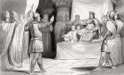 Louis I (778-840) the Pious at Court, from 'Histoire de France' by Colart, published c.1840 (engraving)