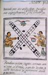 Ms Palat. 218-220 Book IX Aztec men gambling Patoli, from the 'Florentine Codex' by Bernardino de Sahagun, c.1540-85