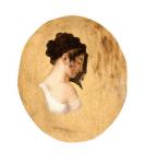 Profile of a Young Woman's Head, c.1794 (oil on paper on canvas)