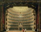 La Scala, Milan, during a performance (w/c on paper)
