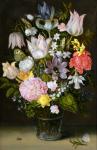Still Life with Flowers (oil on copper)