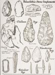 Early Stone Implements, illustration from 'The Outline of History' by H.G. Wells, Volume I, published in 1920 (litho)
