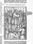 The Martyrdom of Richard Bayfield (d.1531) from 'Acts and Monuments' by John Foxe (1516-87) 1563 (woodcut)