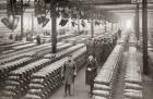 King George V and Viscount Chetwynd visiting the artillery shell factory at Chilwell on the 15th December 1916. The factory had only been opened one year and had sent 2,468,041 shells to allied troops in France. From The War Memoirs of David Lloyd George,