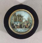 Button depicting the Storming of the Bastille, late 18th century (enamel)