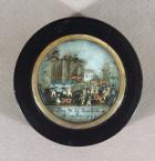 Button depicting the Storming of the Bastille, late 18th century (enamel)