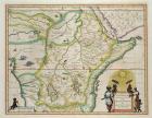 Map of Ethiopia showing five African states, c.1690 possibly after G. Blaeu's "Grooten Atlas" of 1648-65