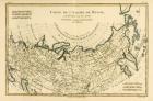 Map of the Russian Empire, in Europe and Asia, from 'Atlas de Toutes les Parties Connues du Globe Terrestre' by Guillaume Raynal (1713-96), published J L Pellet, Geneva, 1780 (coloured engraving)