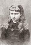 Alix of Hesse and by Rhine later Alexandra Feodorovna, 1872  1918. Seen here aged 9. Empress consort of Russia as spouse of Nicholas II. From The Strand Magazine, published 1896