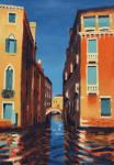 Rio del Duca, Venice (oil on card)