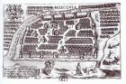 Plan of Moscow, 1628 (engraving) (b/w photo)