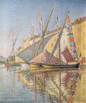 Sailing Boats in St. Tropez Harbour, 1893 (oil on canvas)