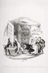 Mr. Winkle returns under extraordinary circumstances, illustration from `The Pickwick Papers' by Charles Dickens (1812-70) published 1837 (litho)