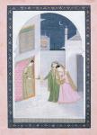 The Timid Bride, Kangra, c.1820 (gouache on paper)