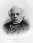 Portrait of The Right Honourable John Bright (engraving) (b/w photo)