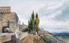 The Ruins of the Roman Theatre at San Gimignano, 19th century