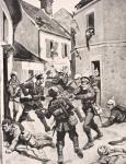 British and German soldiers in hand to hand fighting during storming of Loos, France 25th September, 1915, from 'The War Illustrated Album deLuxe' published in London, 1916 (litho)