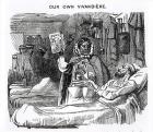 Our Own Vivandiere, Mrs Seacole (1805-81) as depicted in 'Punch', published 20th May 1857 (engraving) (b/w photo)