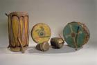 A collection of American Indian drums (mixed media)