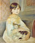 Julie Manet with Cat, 1887 (oil on canvas)