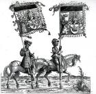 Two Knights, from the Triumphal Procession of the Emperor Maximilian I, c.1517 (woodcut)